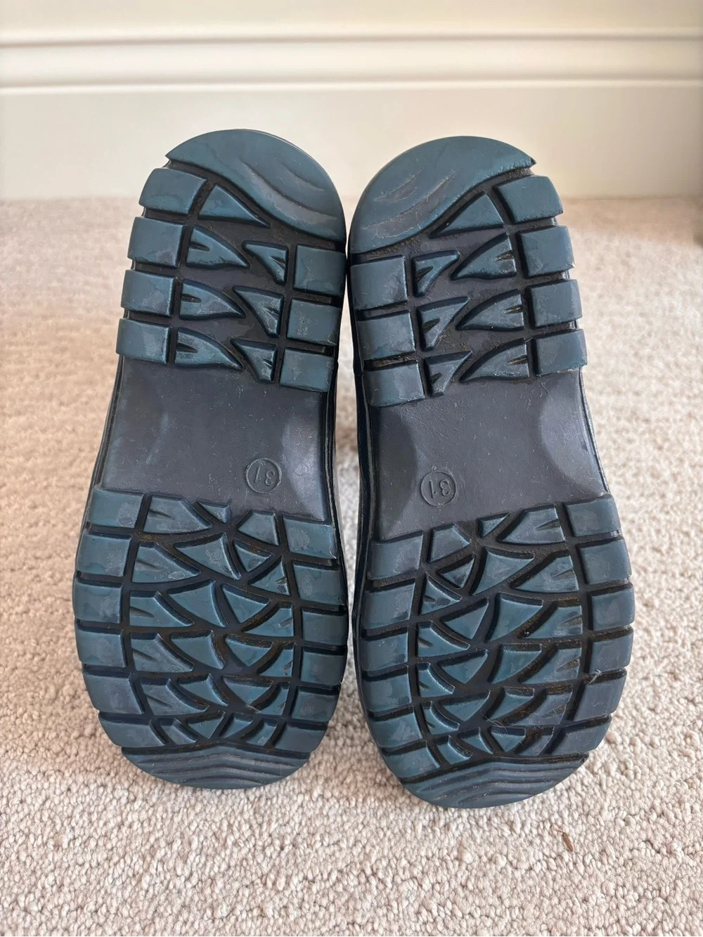 Polarn O. Pyret Navy and White Striped Kids Rain Boots